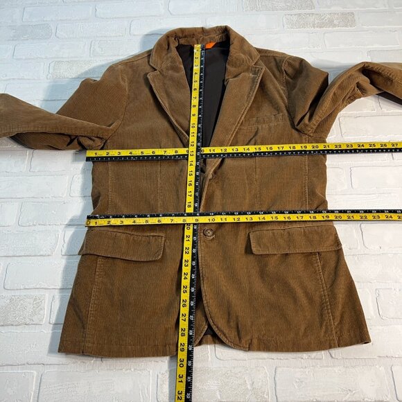 Boden Corduroy Blazer Jacket Sport Coat Mens 40R Tan Cotton Two Button Preppy - Picture 2 of 16